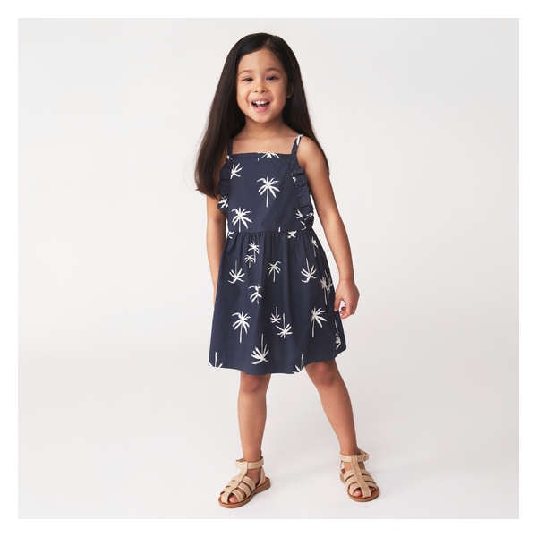 Toddler Girls' Woven Mini Dress - Dark Navy