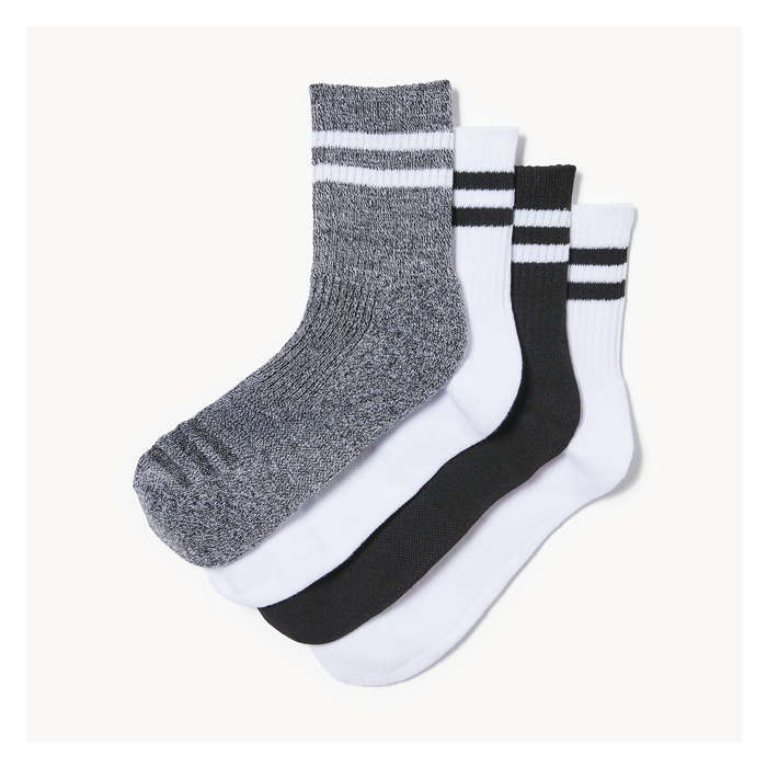 Men's 4-Pack Quarter Crew Socks