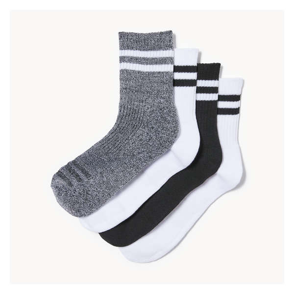 Men's 4-Pack Quarter Crew Socks - Multi