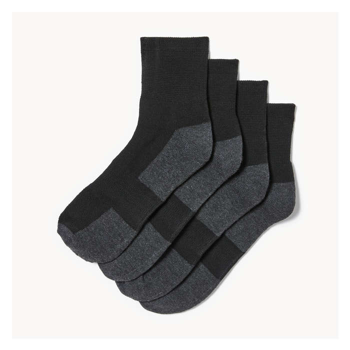Men's 4-Pack Quarter Crew Socks