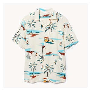 Men's Camp Collar Button-Up Shirt - Off White