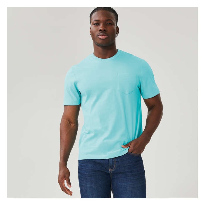 Men's Essential Organic Cotton T-Shirt - Aqua