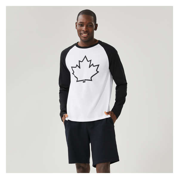 Men's Canada Baseball Long Sleeve T-Shirt - Bright White