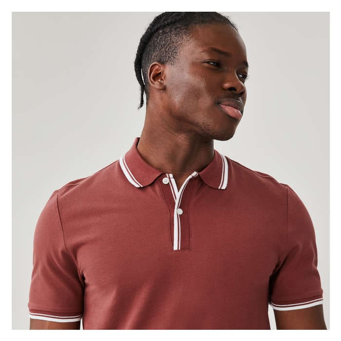 Men's Essential Pique Polo - Burgundy