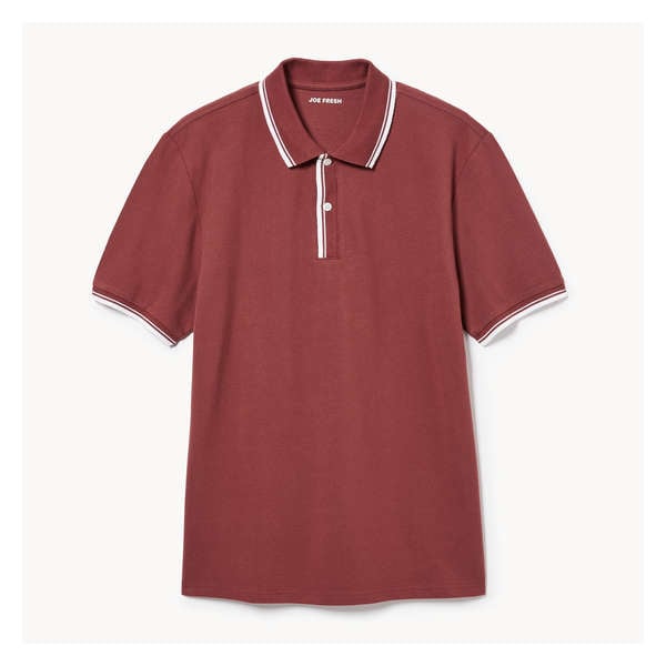 Men's Essential Pique Polo - Burgundy