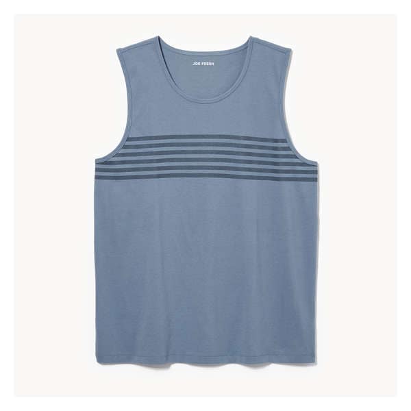 Men's Stripe Tank - Dusty Blue