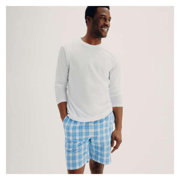 Men's Printed Sleep Short - Bright Blue