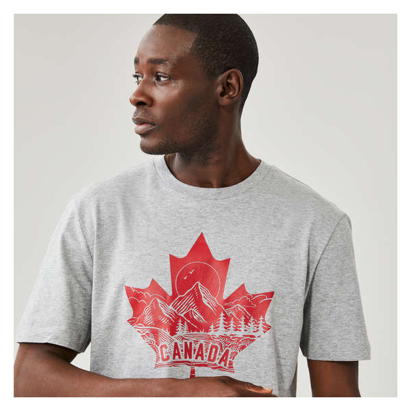 Men's Canada Graphic T-Shirt - Light Grey Mix