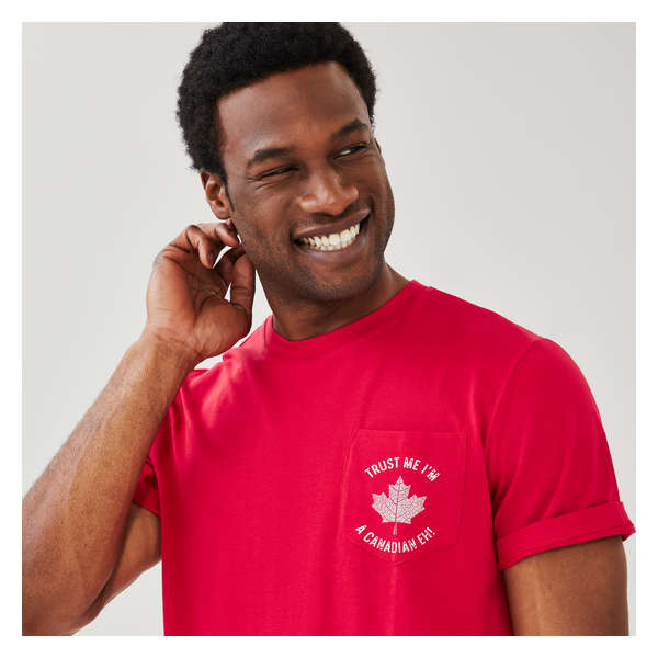 Men's Canada Pocket T-Shirt - Red