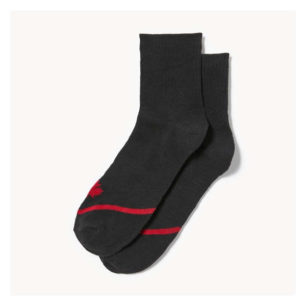 Ens. de 2 paires de chaussettes mi-hautes Canada - Noir