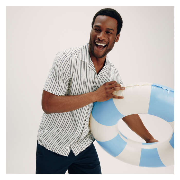 Men's Stripe Button-Up Shirt