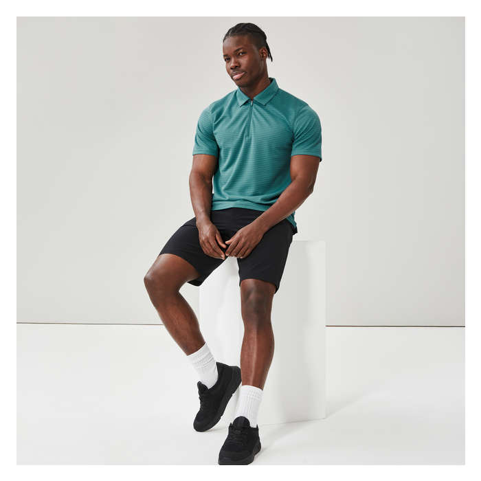 Men's Active Stripe Golf Polo