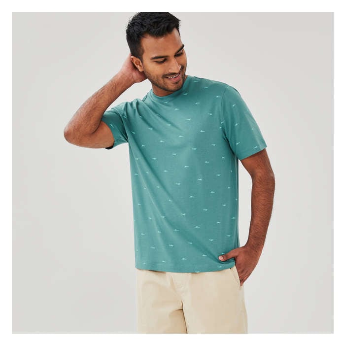 Men's Organic Cotton Crew Neck T-Shirt - Teal