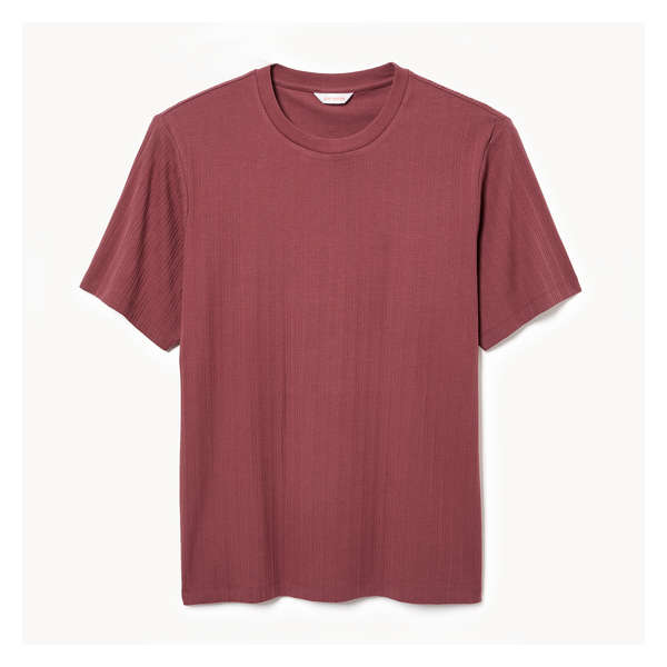 Men's Rib T-Shirt - Burgundy