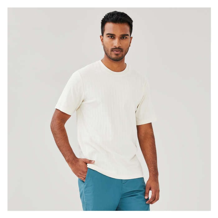 Men's Rib T-Shirt - Cream
