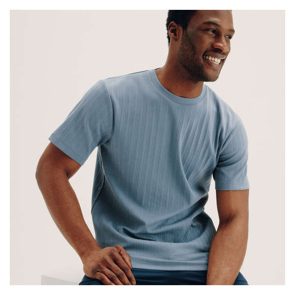 Men's Rib T-Shirt - Dusty Blue