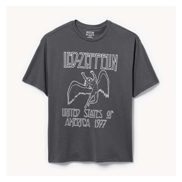 Adult Led Zeppelin Graphic T-Shirt - Charcoal
