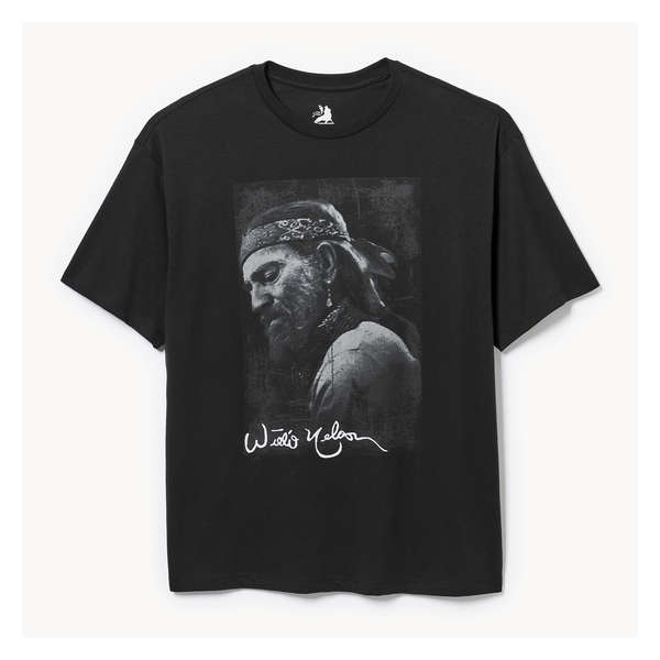 Adult Willie Nelson Graphic T-Shirt - Black