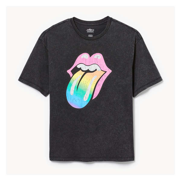 Adult Rolling Stones Graphic T-Shirt - Dark Wash