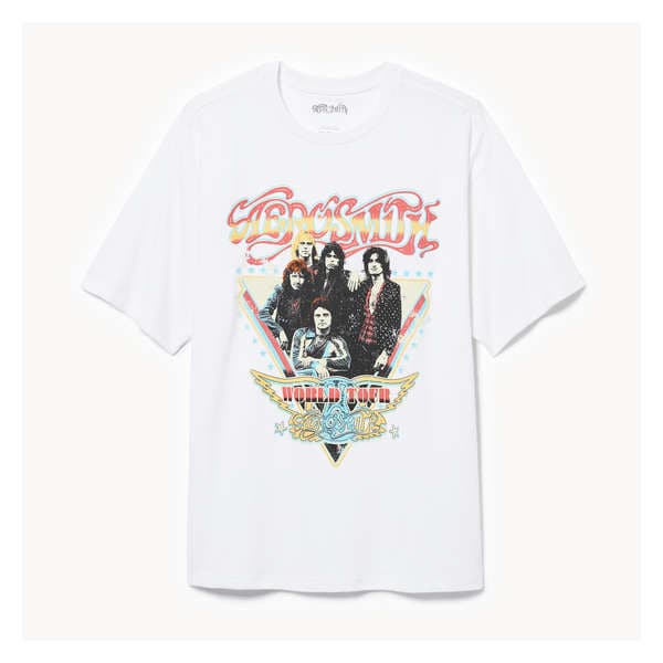 Adult Aerosmith Graphic T-Shirt - Bright White
