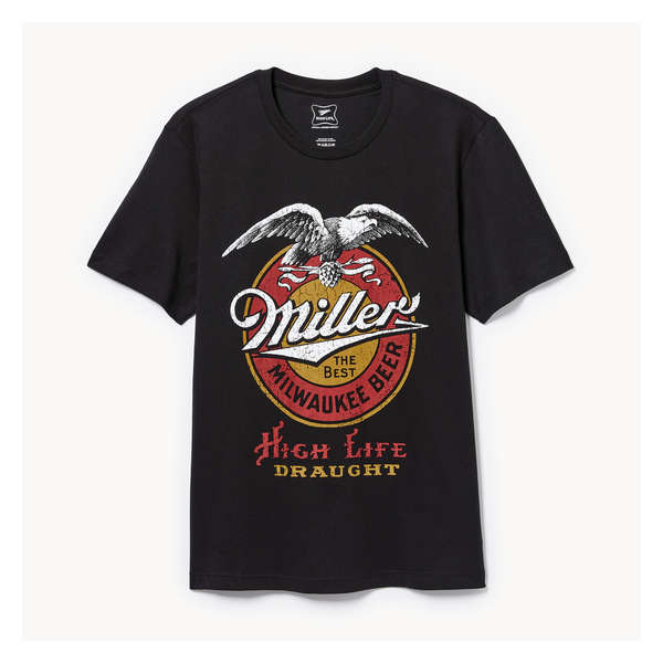 Adult Miller High Life Graphic T-Shirt - Black