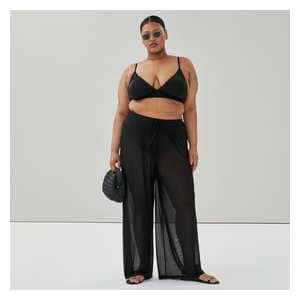 Women+ Mesh Pant Cover-Up - Black