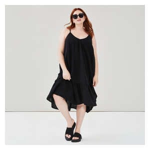Women+ Swing Dress Cover-Up - Black