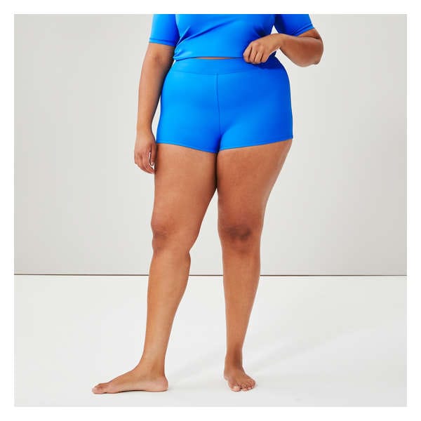 Women+ High Rise Swim Short - Blue