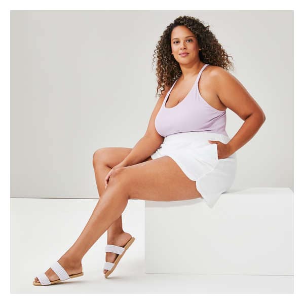 Women+ Terry Short Cover-Up - White