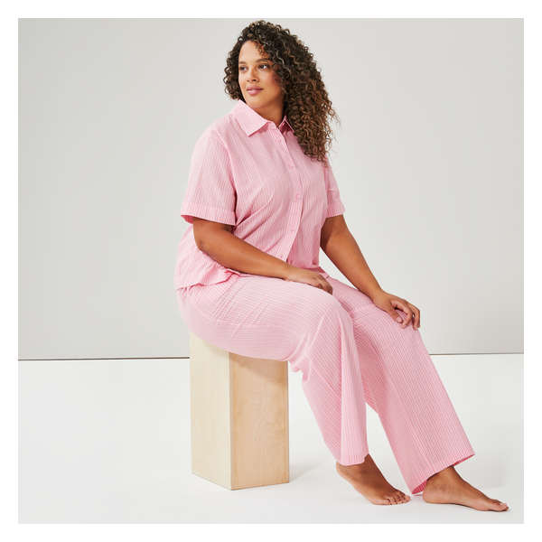 Chemisier de nuit rayé Femmes+ - ROSE PASTEL