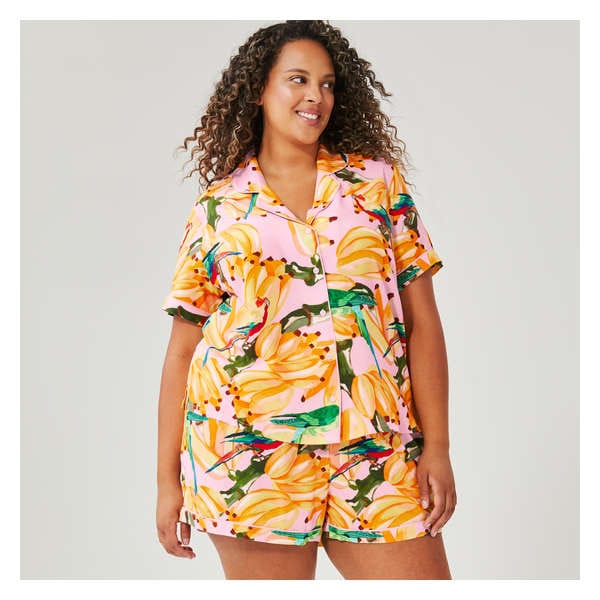 Women+ Printed Sleep Shirt - Light Pink