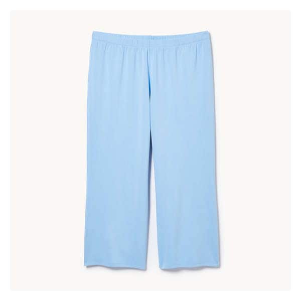 Women+ Rib Wide Leg Pajama Pant - Light Blue