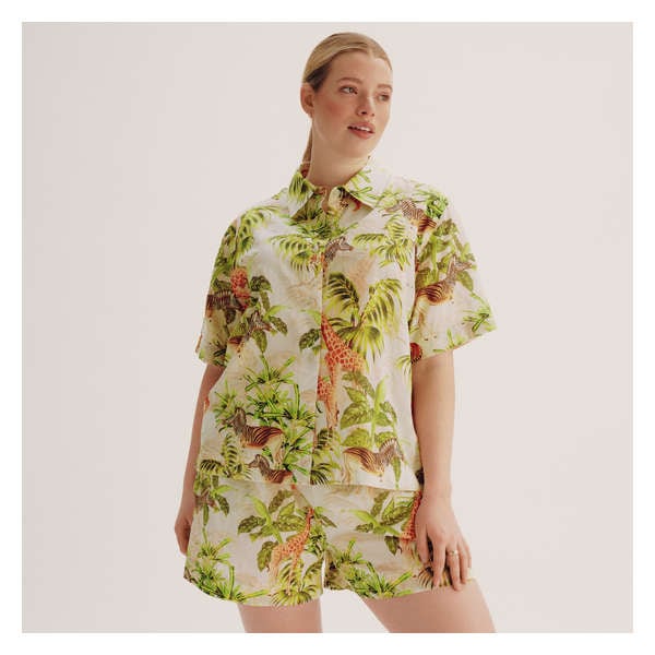 Women+ Poplin Sleep Shirt - Cream