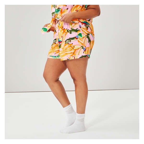Women+ Printed Pajama Short - Light Pink