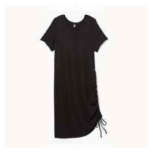 Women+ Active Side Ruched Dress - Black