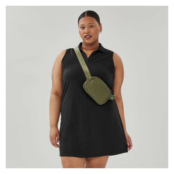 Women+ Active Golf Polo Dress - Black