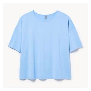 Women+ Active Balance Crop Oversized T-Shirt - Light Blue