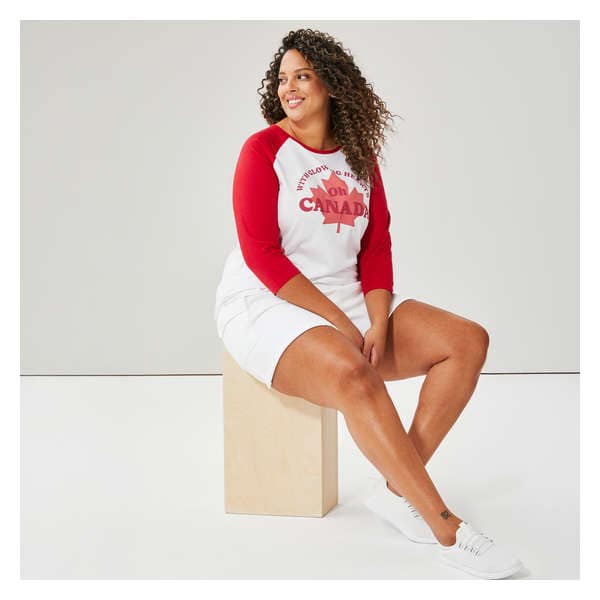 Women+ Active Canada Baseball T-Shirt - White