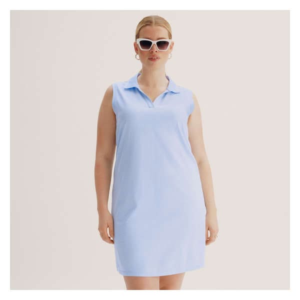 Women+ Golf Polo Dress - Blue Mix