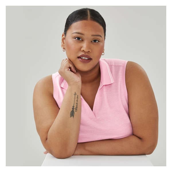 Women+ Golf Polo Dress - Pink Mix