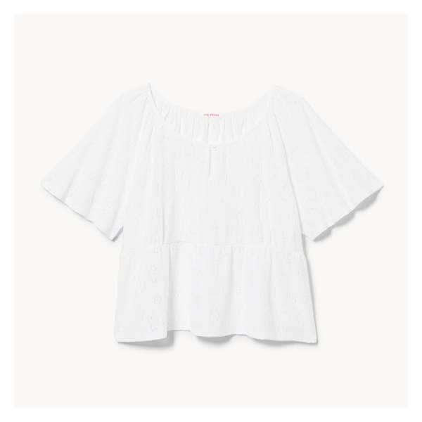 Women+ Knit Lace Top - Bright White