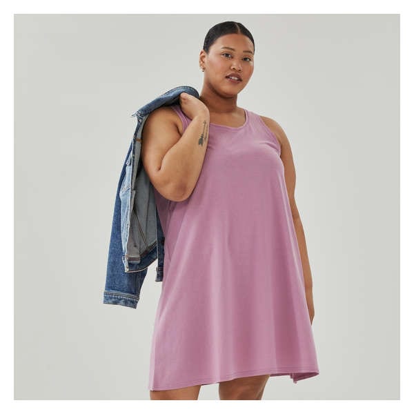 Women+ Jersey Tank Dress - Light Mauve
