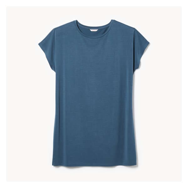 Women+ Sandwash T-Shirt Dress - Dark Teal
