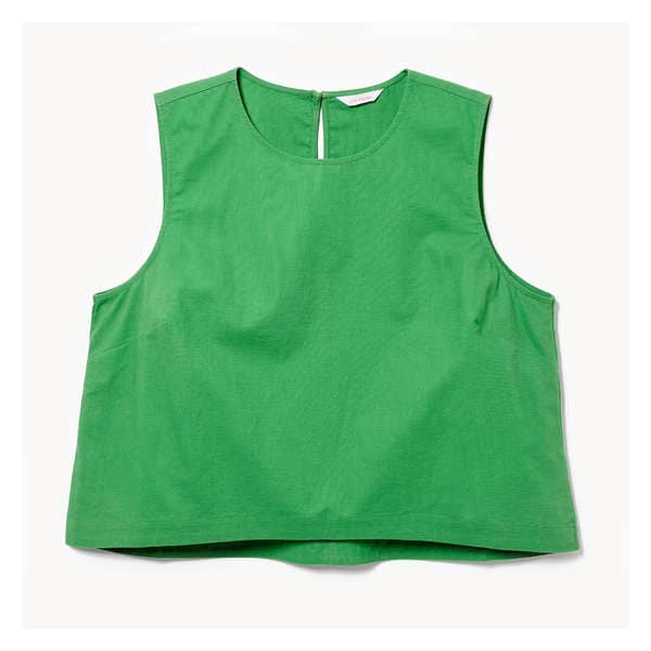 Women+ Linen Blend Tank - Bright Green