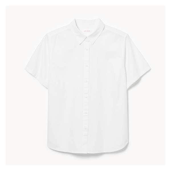 Women+ Linen Blend Button-Up Shirt - Bright White