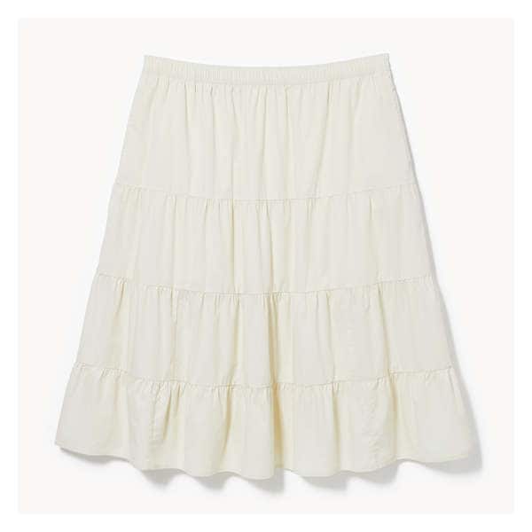 Women+ Tiered Midi Skirt - Cream