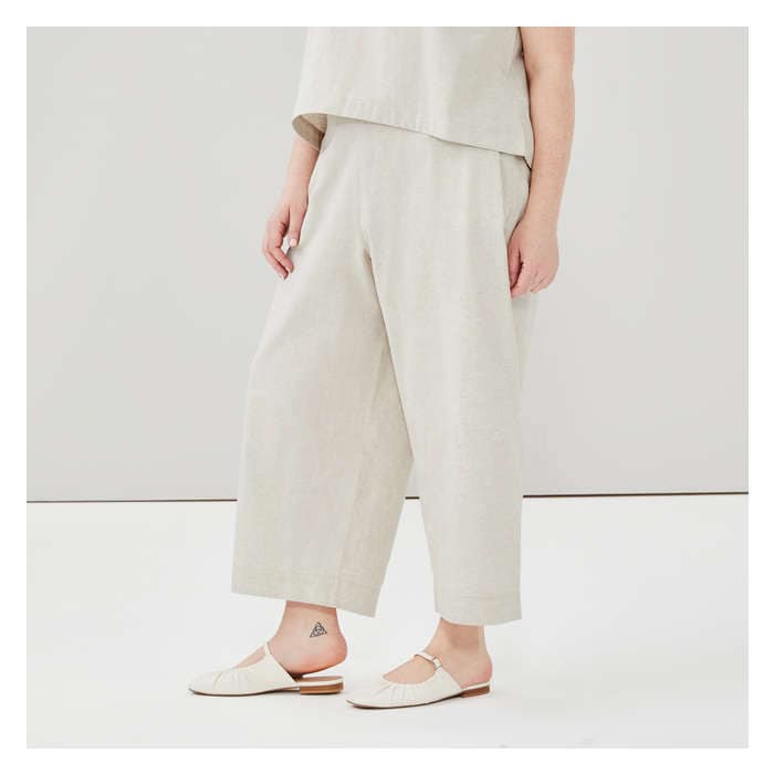 Women+ Linen Blend Crop Trouser