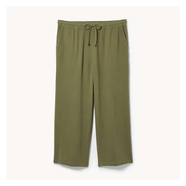 Women+ Crinkle Gauze Pant - Olive