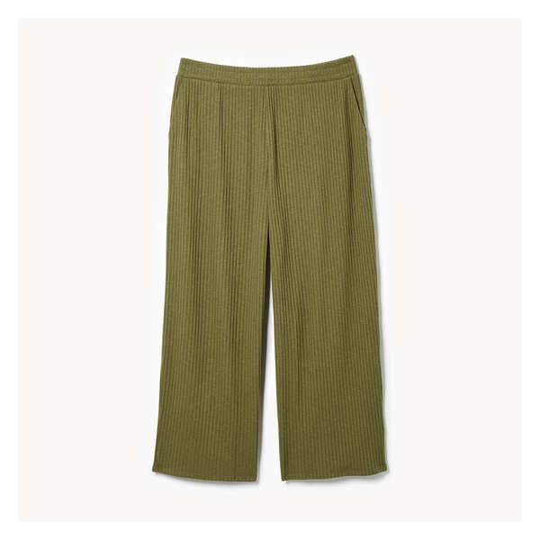 Women+ Textured Wide Leg Pant - Olive