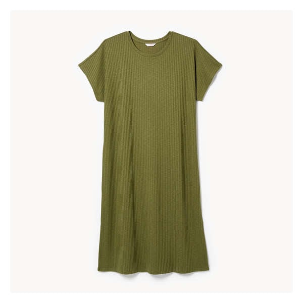 Women+ Textured Rib Maxi Dress - Olive